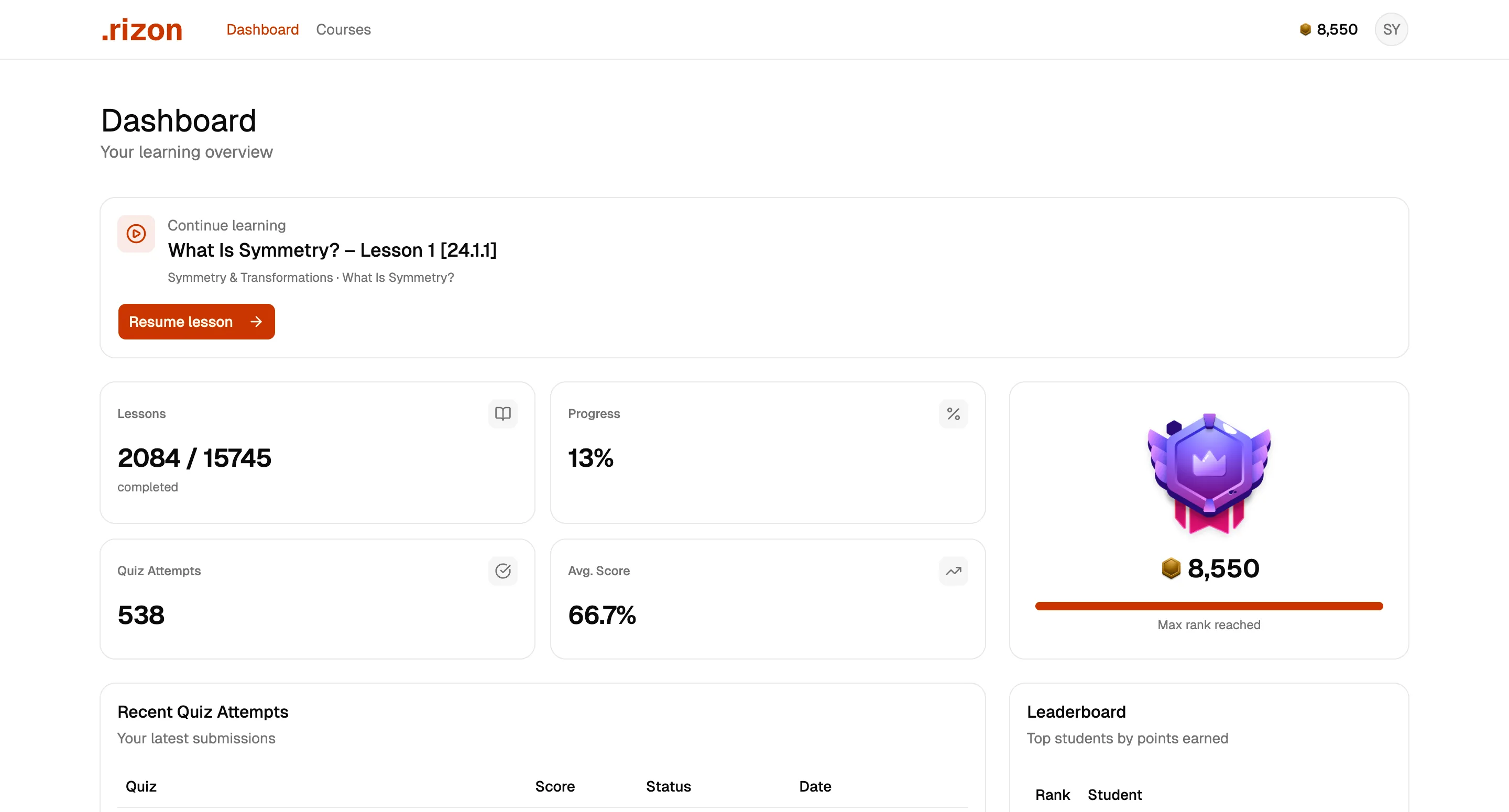 Kaiser Math Platform — screen 12