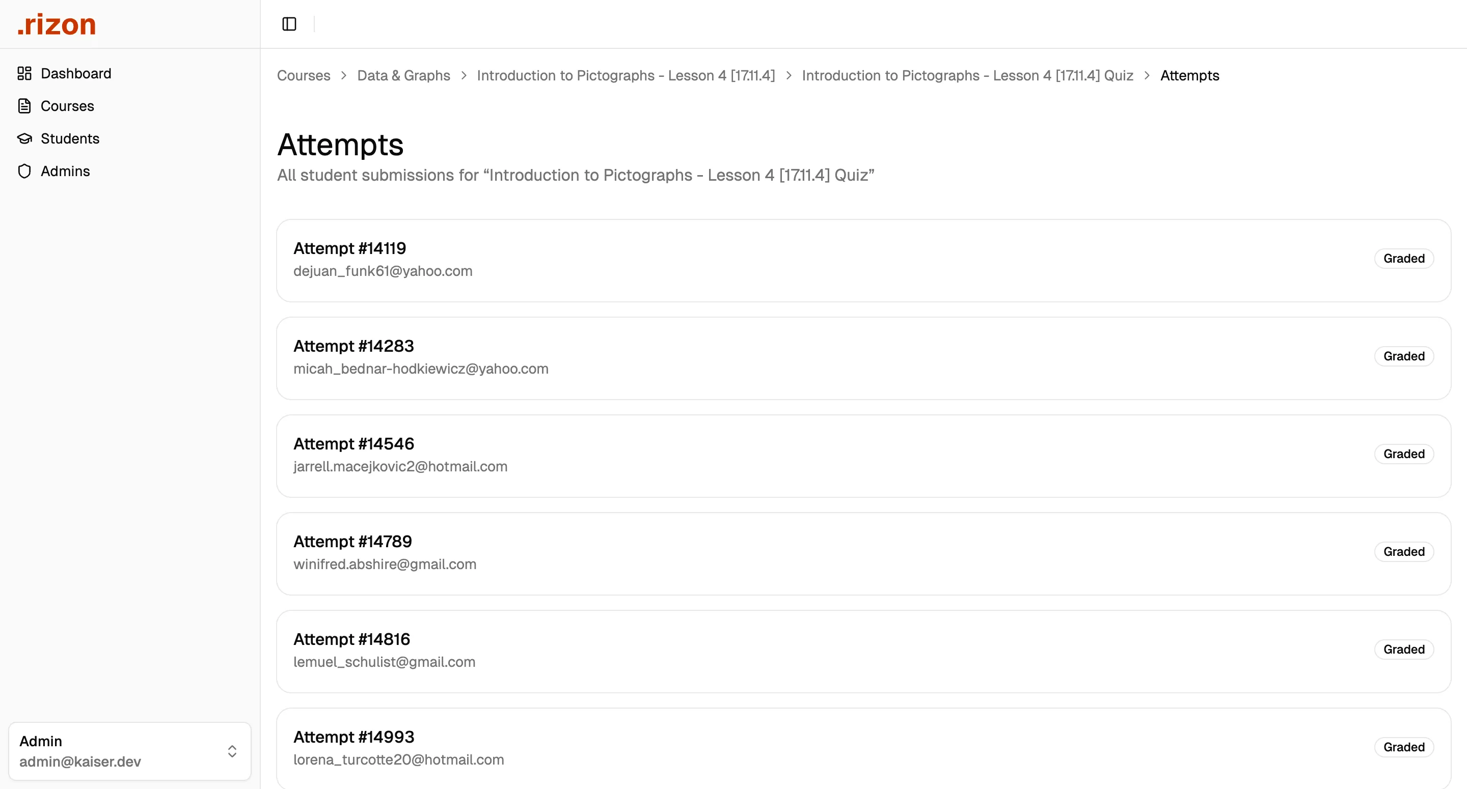 Kaiser Math Platform — screen 7