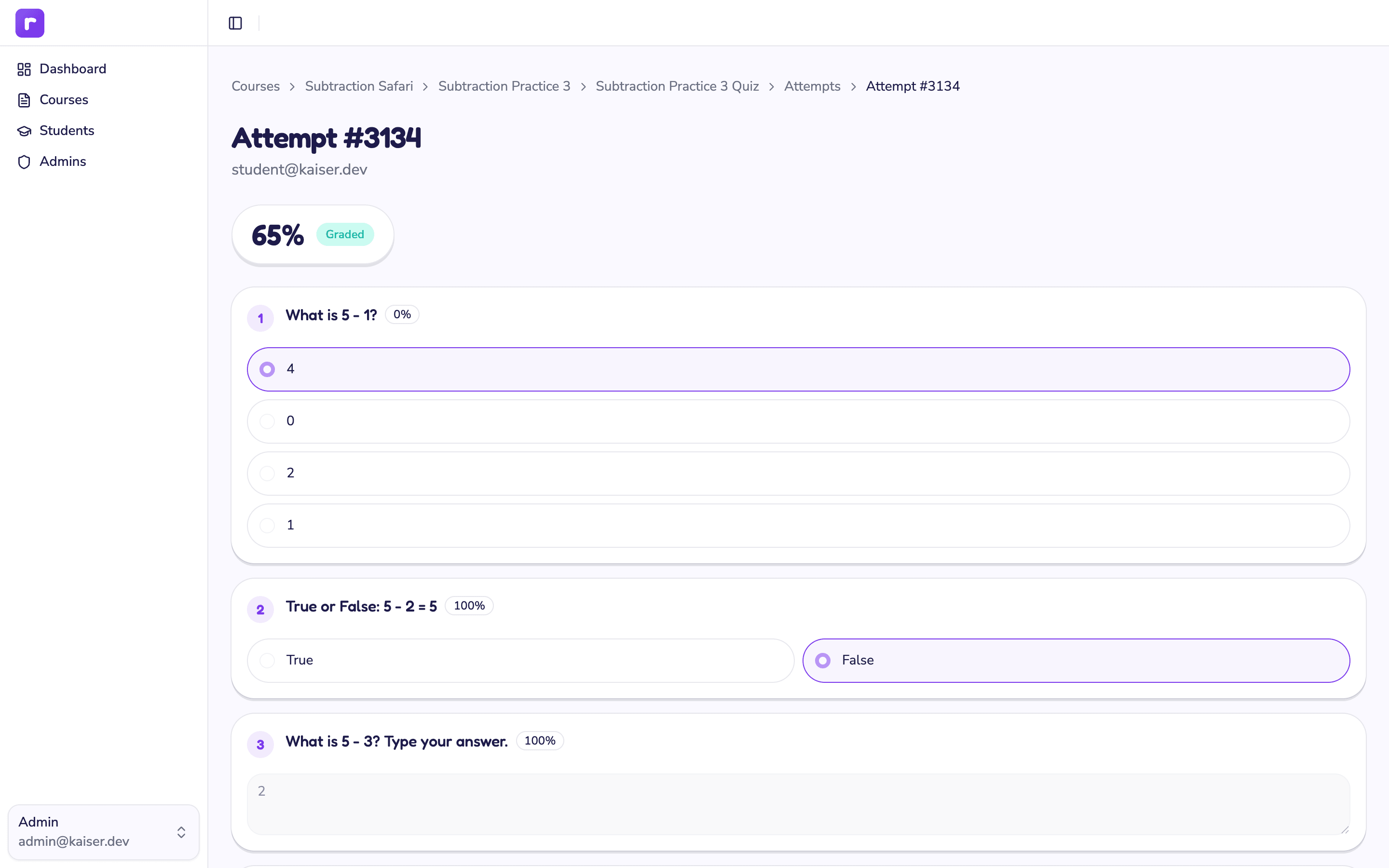 Kaiser Math Platform — screen 14