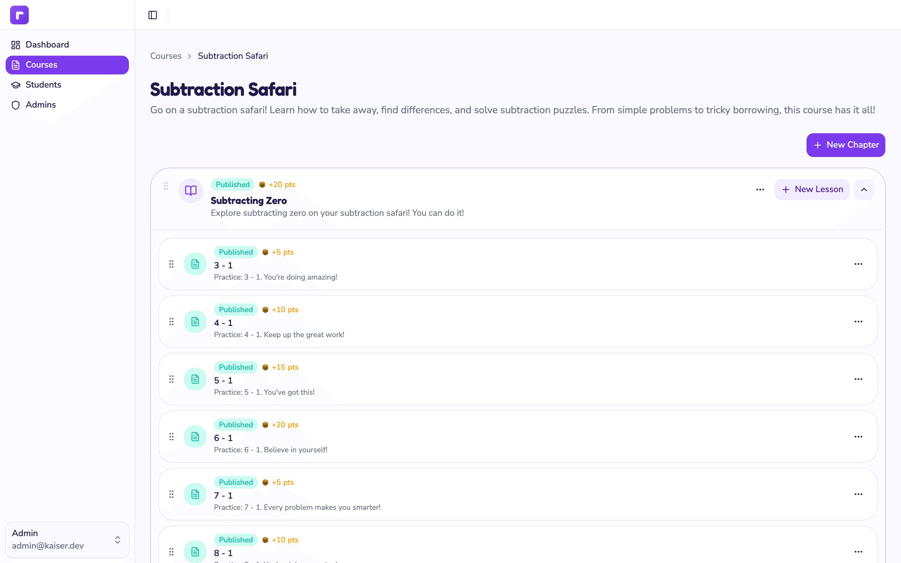 Kaiser Math Platform — screen 10