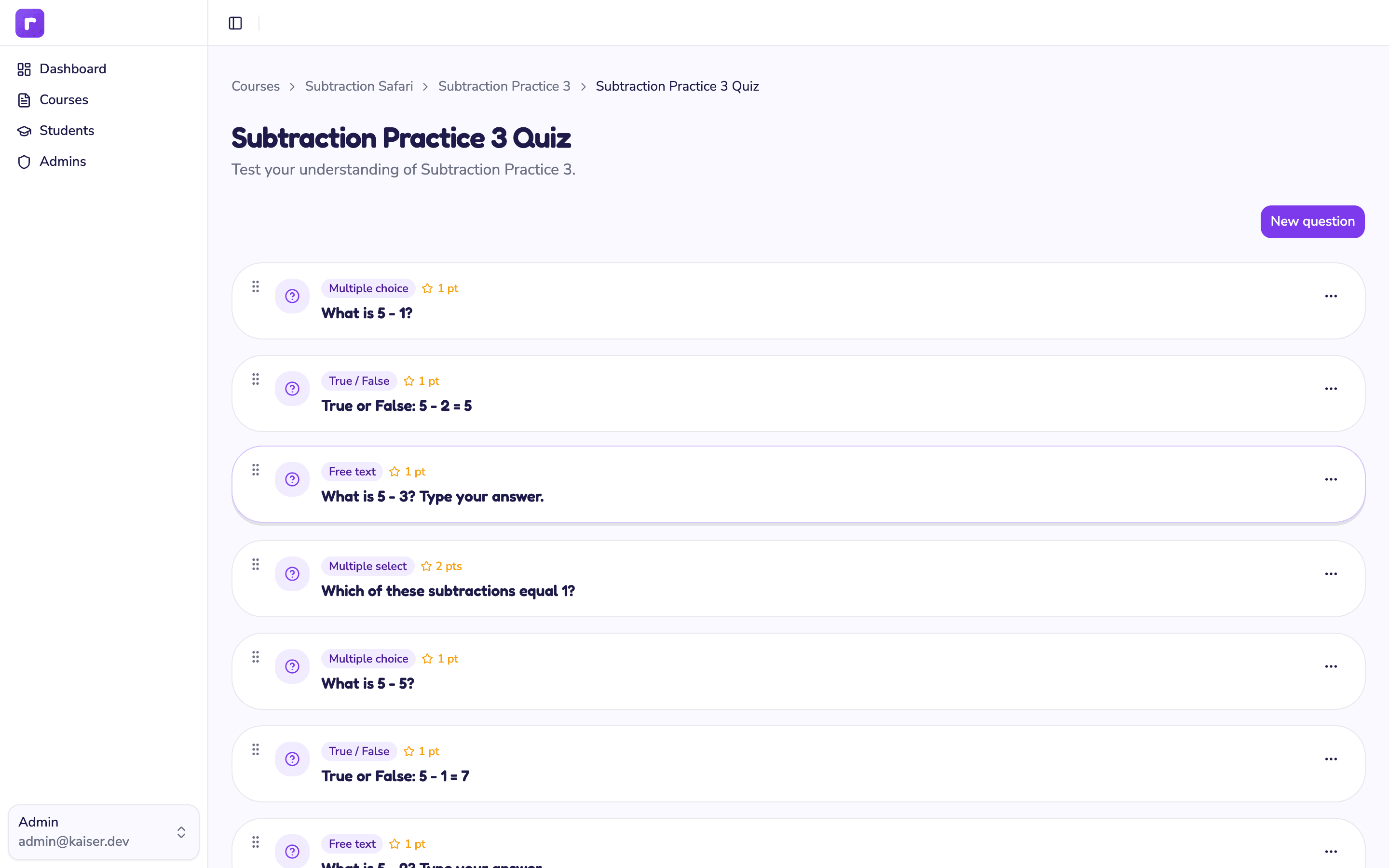Kaiser Math Platform — screen 12